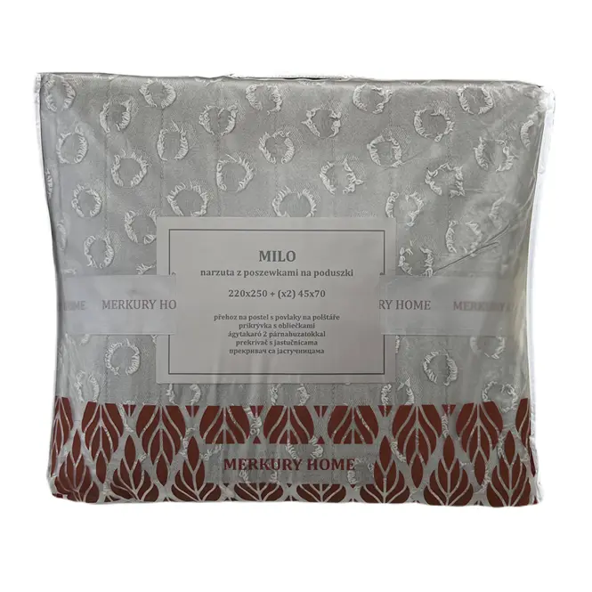 Prikrývka na posteľ Milo 170x220 svetlosivá Merkury Home,4