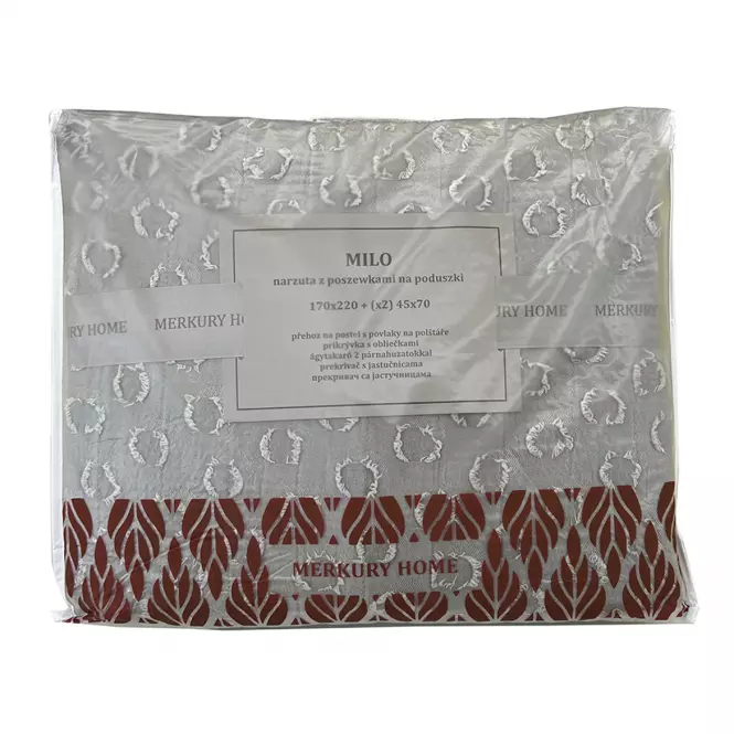 Prikrývka na posteľ Milo 170x220 tmavo šedá Merkury Home