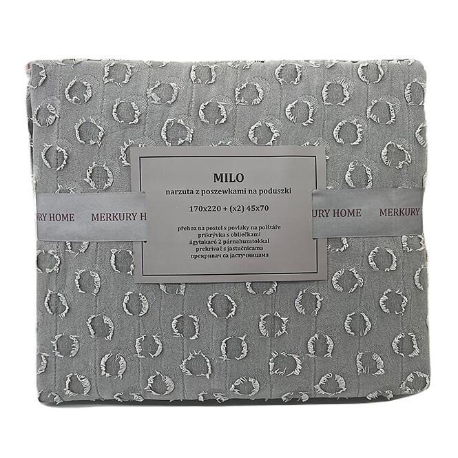 Prikrývka na posteľ Milo 170x220 tmavosivá Merkury Home,3