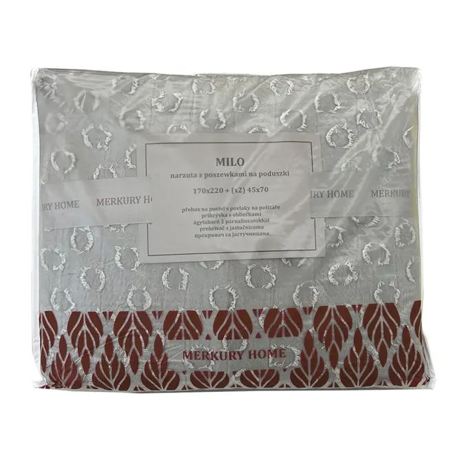 Prikrývka na posteľ Milo 170x220 tmavosivá Merkury Home