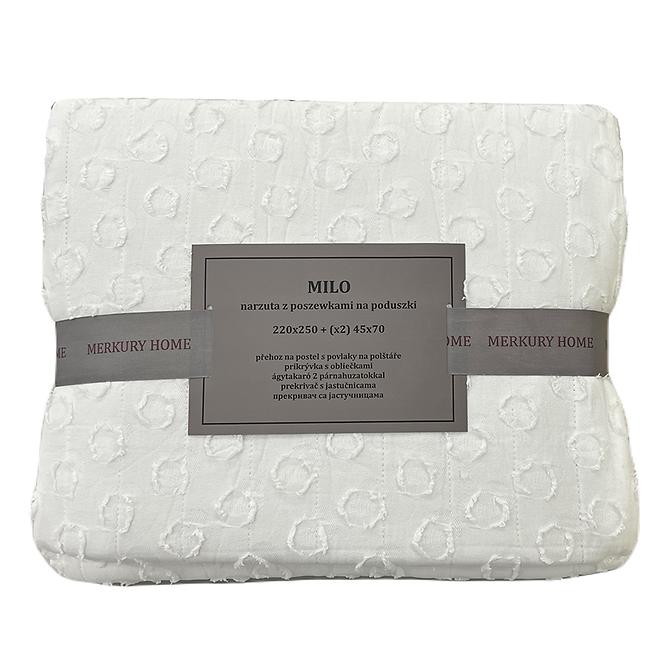 Prikrývka na posteľ Milo 220x250 biely Merkury Home