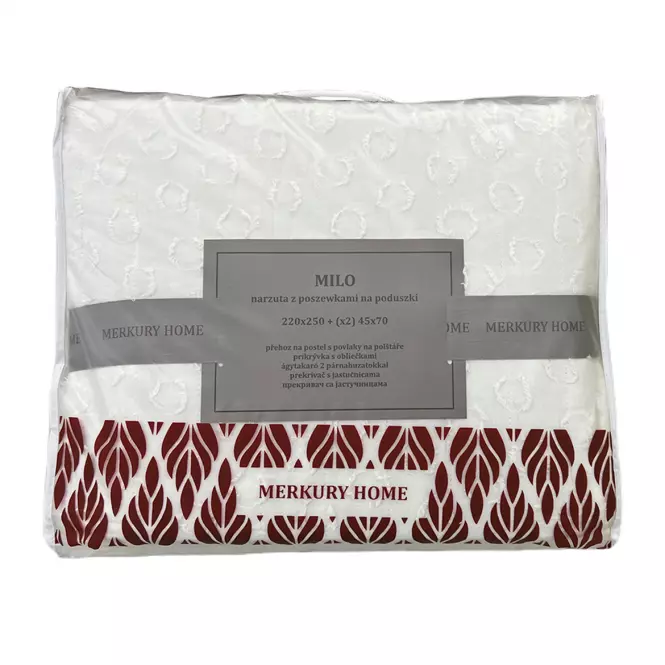 Prikrývka na posteľ Milo 220x250 biely Merkury Home,4