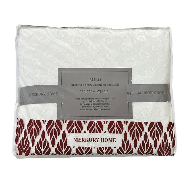 Prikrývka na posteľ Milo 220x250 biely Merkury Home,4