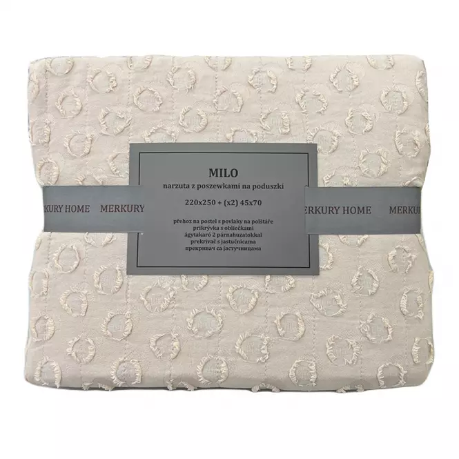 Prikrývka na posteľ Milo 220x250 svetloružová Merkury Home