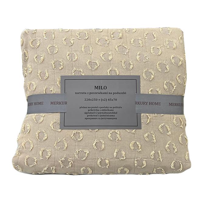 Prikrývka na posteľ Milo 220x250 béžová Merkury Home