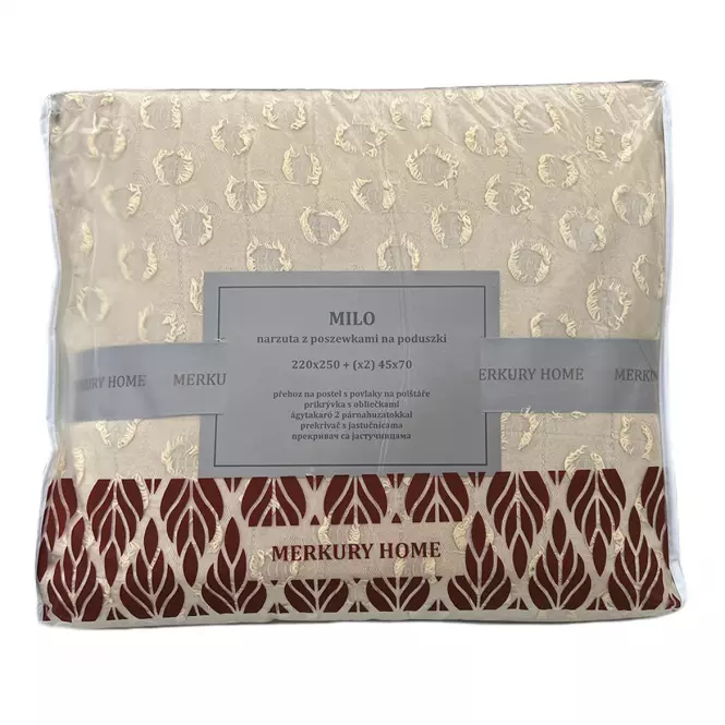 Prikrývka na posteľ Milo 220x250 béžová Merkury Home,4