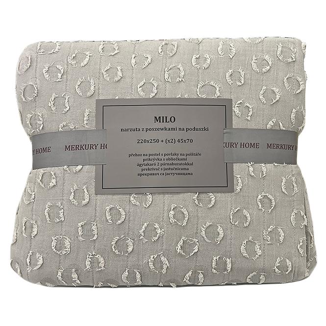 Prikrývka na posteľ Milo 220x250 svetlosivá Merkury Home