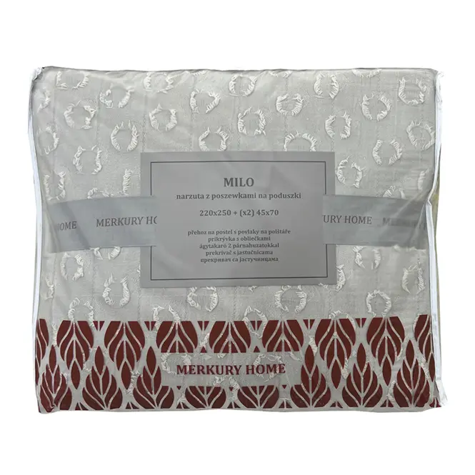 Prikrývka na posteľ Milo 220x250 svetlosivá Merkury Home,4