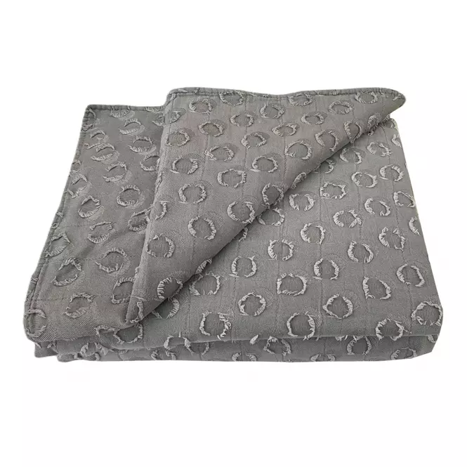 Prikrývka na posteľ Milo 220x250 tmavo šedá Merkury Home
