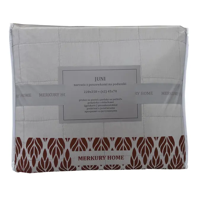 Prikrývka na posteľ Juni 220x250 svetlosivá Merkury Home,4