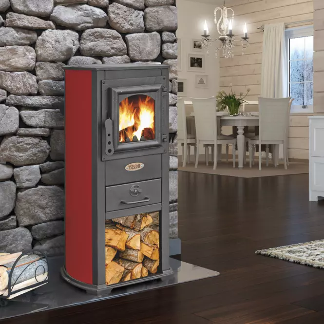 Krbové kachle Ekonomik Lux 6,6 kW červená