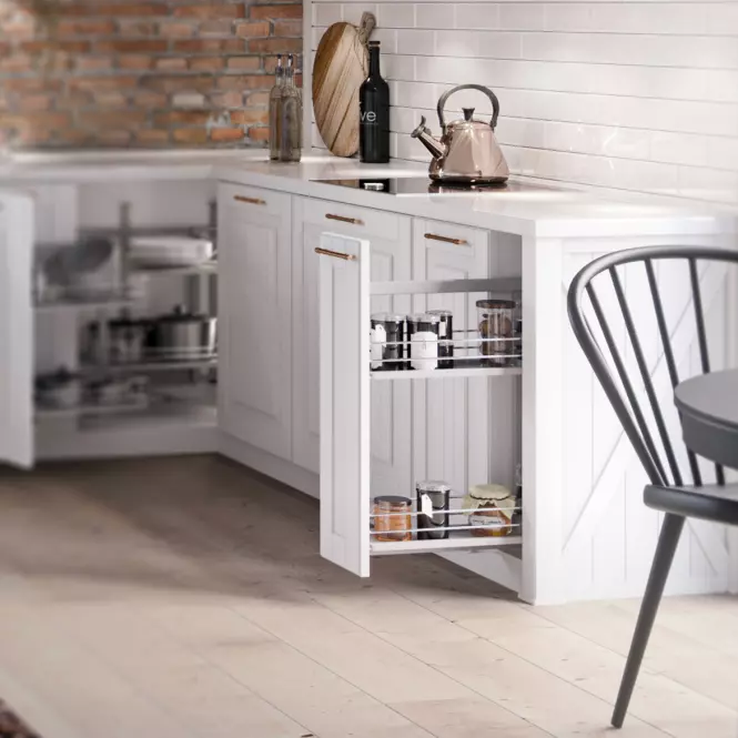 Cargo Mini Bočný  kôš 20 ľavý l480 chróm/biela