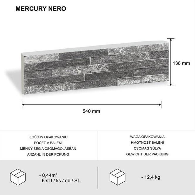 Betónový obkladový kameň Mercury Nero