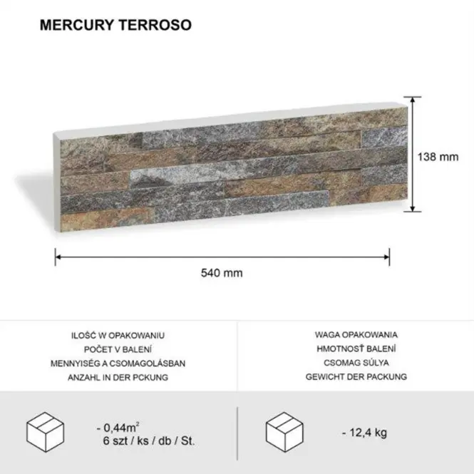 Betónový obkladový kameň Mont Blanc Terroso