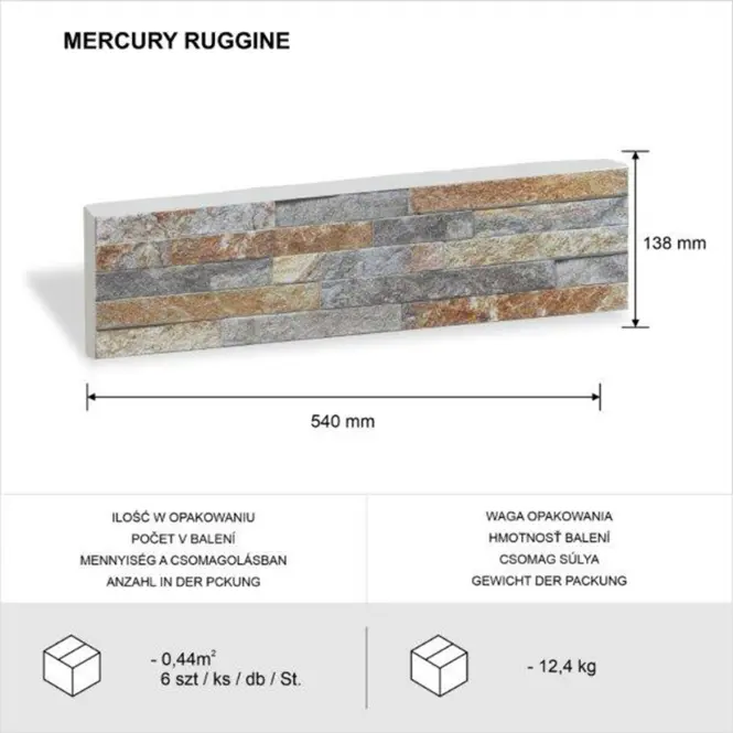 Betónový obkladový kameň Mont Blanc Ruggine