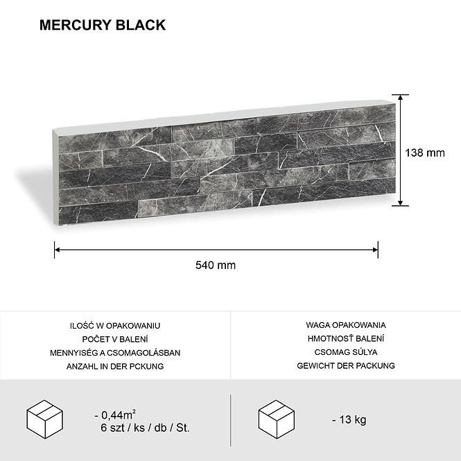Betónový obkladový kameň Mercury Black