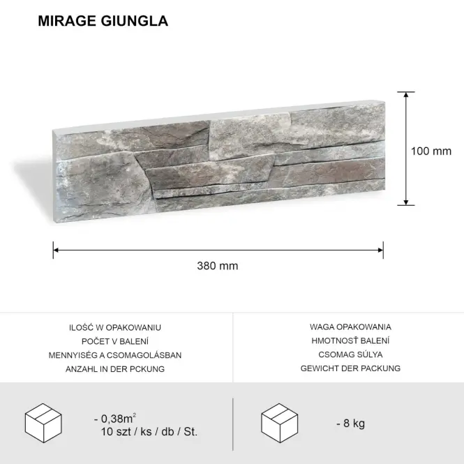 Betónový obkladový kameň Lazzaro Giungla