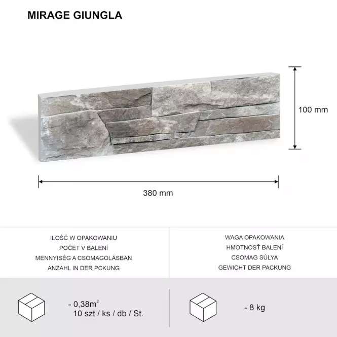 Betónový obkladový kameň Mirage Giungla