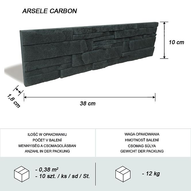 Betónový obkladový kameň Arsele Carbon