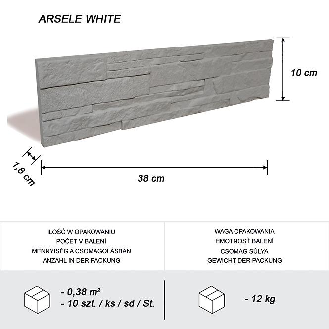 Betónový obkladový kameň Arsele White