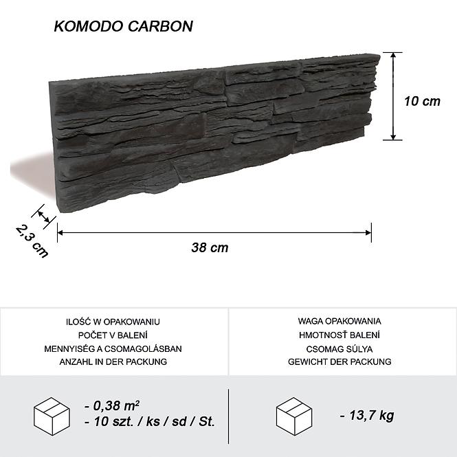 Betónový obkladový kameň Komodo Carbon
