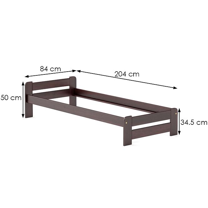 Posteľ borovica LK099–80x200 orech