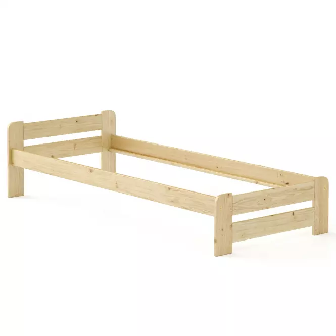 Posteľ borovica LK099–90x200 surová,3