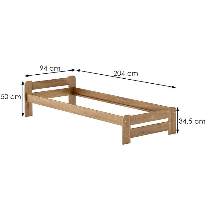 Posteľ borovica LK099–90x200 dub