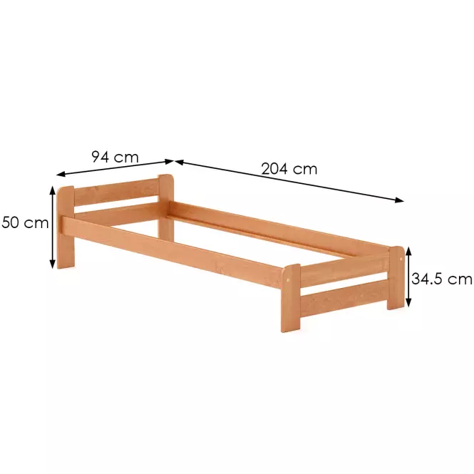 Posteľ borovica LK099–90x200 jelša,2