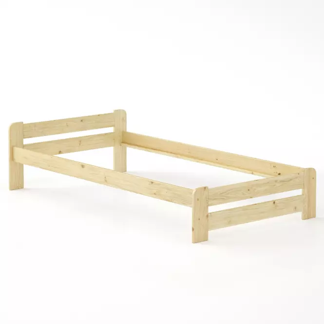 Posteľ borovica LK099–100x200 surová,3