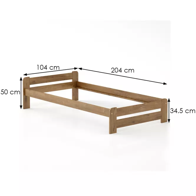 Posteľ borovica LK099–100x200 dub