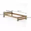 Posteľ borovica LK099–100x200 dub,2