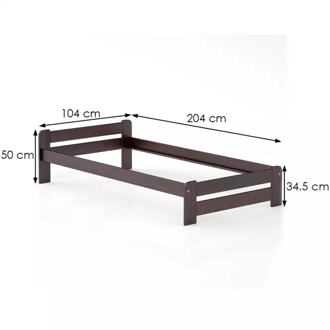 Posteľ borovica LK099–100x200 orech