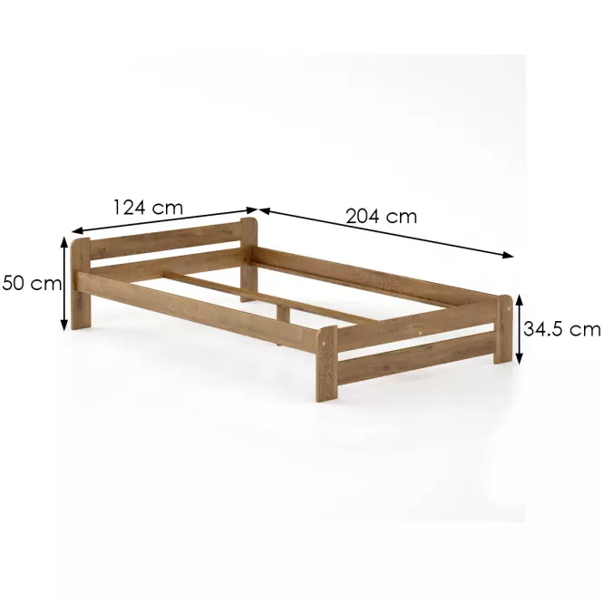 Posteľ borovica LK099–120x200 dub