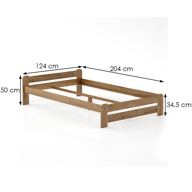 Posteľ borovica LK099–120x200 dub