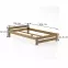 Posteľ borovica LK099–120x200 dub,2