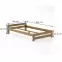 Posteľ borovica LK099–140x200 dub,3
