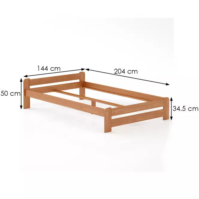 Posteľ borovica LK099–140x200 jelša,2