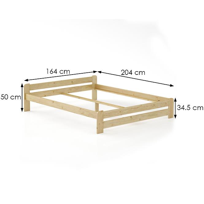 Posteľ borovica LK099–160x200 surová