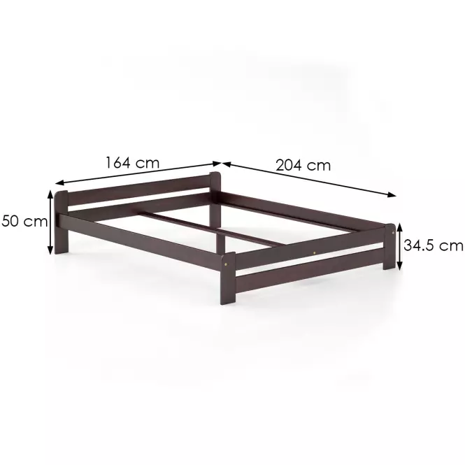 Posteľ borovica LK099–160x200 orech,2