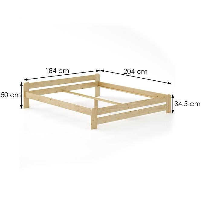Posteľ borovica LK099–180x200 surová