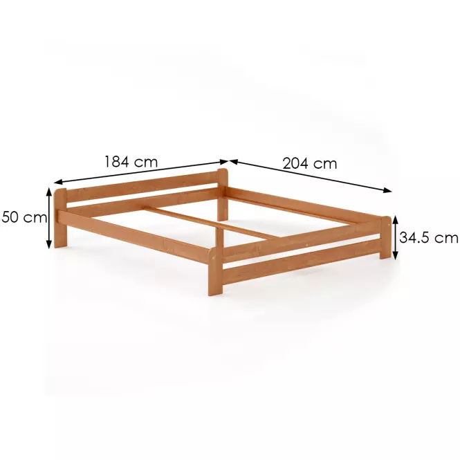 Posteľ borovica LK099–180x200 jelša