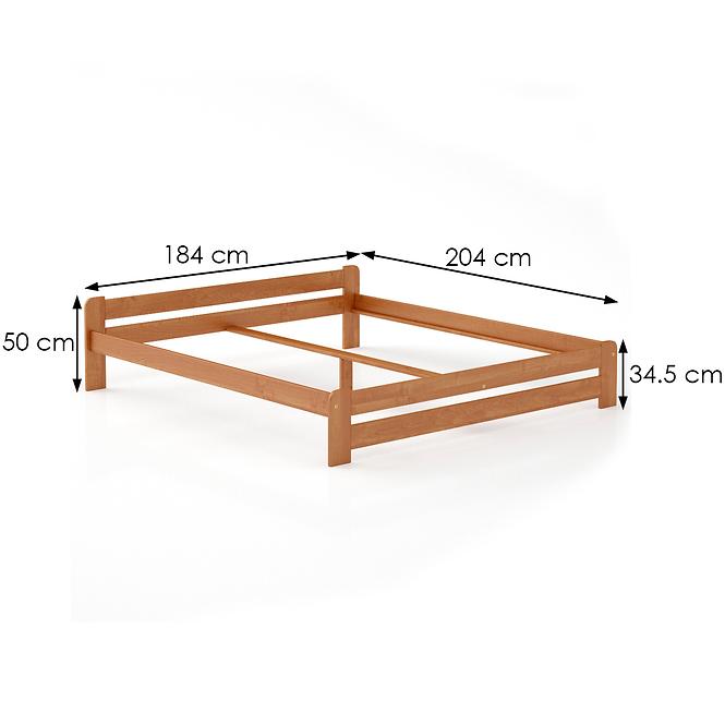 Posteľ borovica LK099–180x200 jelša