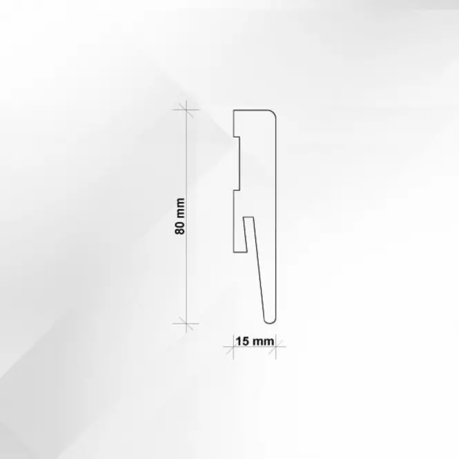 Dyhovaná lišta  LO9 15x80x2400 mm biela