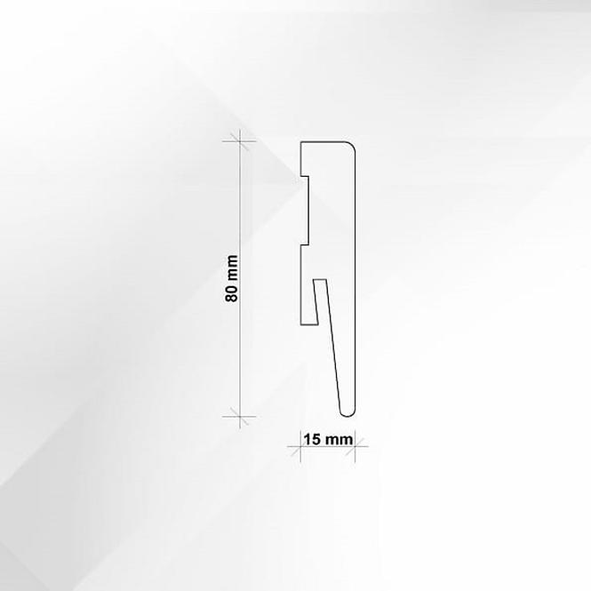 Dyhovaná lišta  LO9 15x80x2400 mm biela