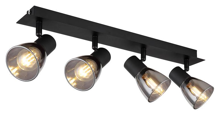 Luster 54304-4 čierna MAT  LS4