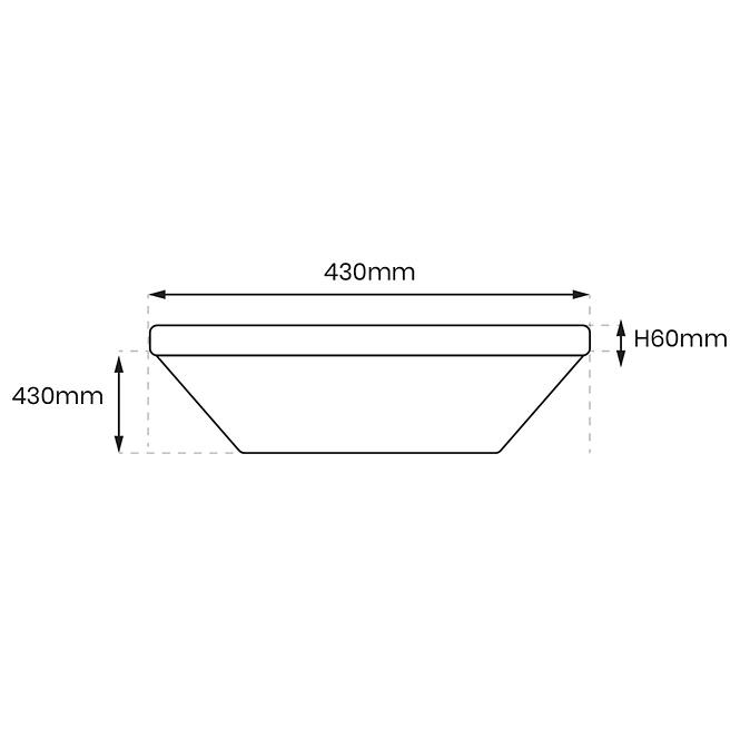 Stropné prisadené svietidlo Avalon Black EK77862 25W KW SKY PL1