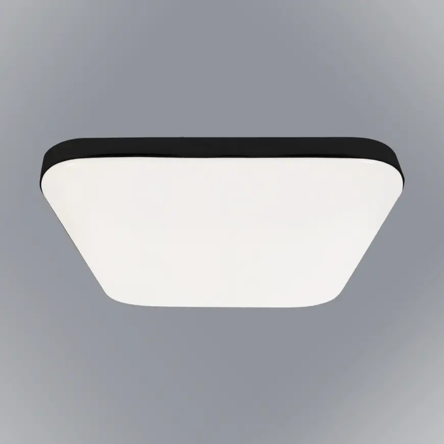 Stropné prisadené svietidlo Reno Black EK77863 12W KW PL1