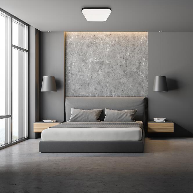 Stropné prisadené svietidlo Reno Black EK77864 18W KW PL1