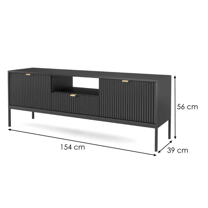 TV stolík Nova 154 čierna,2